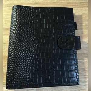 Moterm A5 Black Crocodile Binder Planner